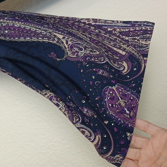 Effortless Style Bohemian Paisley Print Tunic Bell Sleeves Womens Size Large - Picture 2 of 16